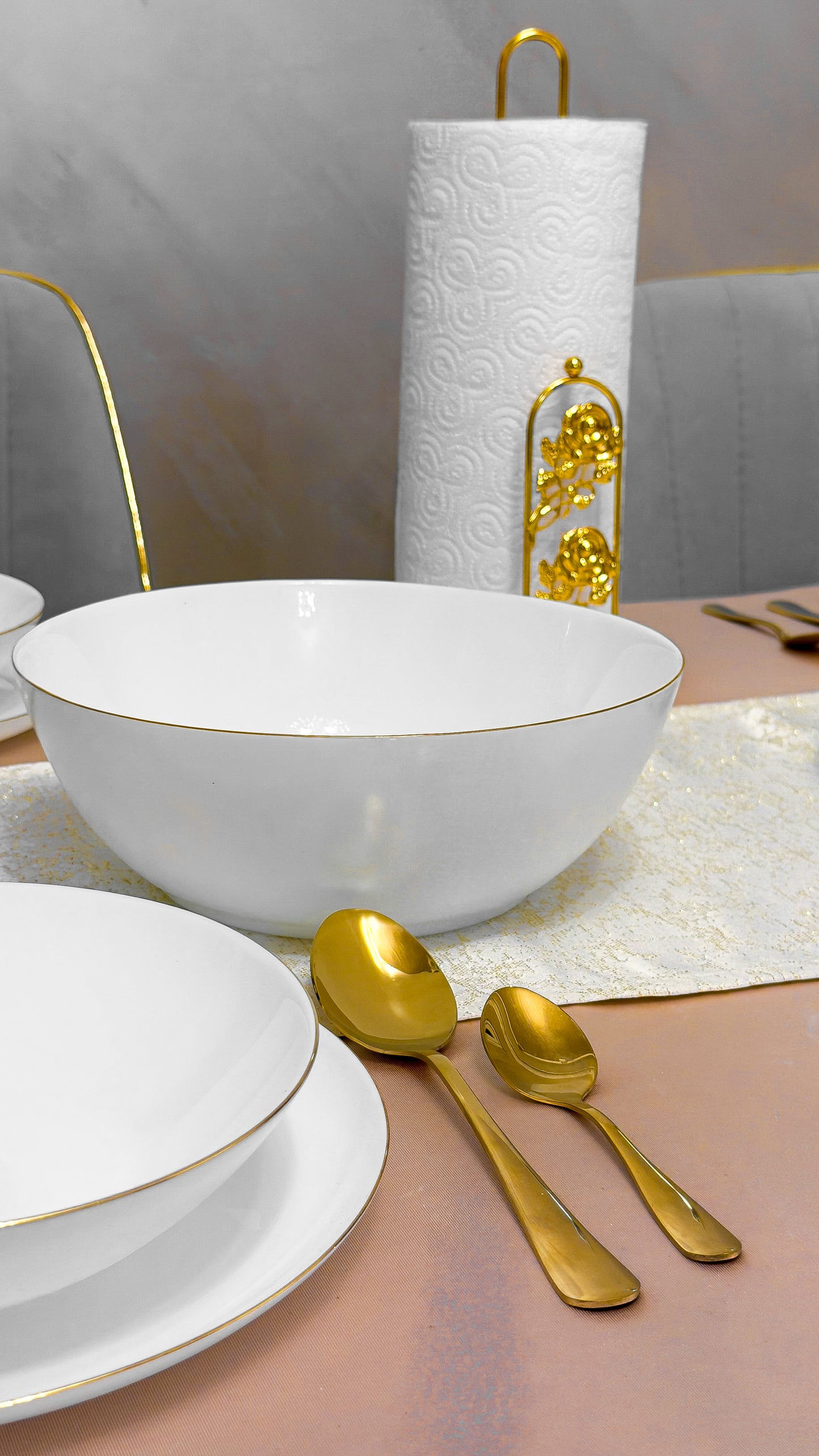 Set tacâmuri din inox auriu finisaj premium 24 piese GLOSS