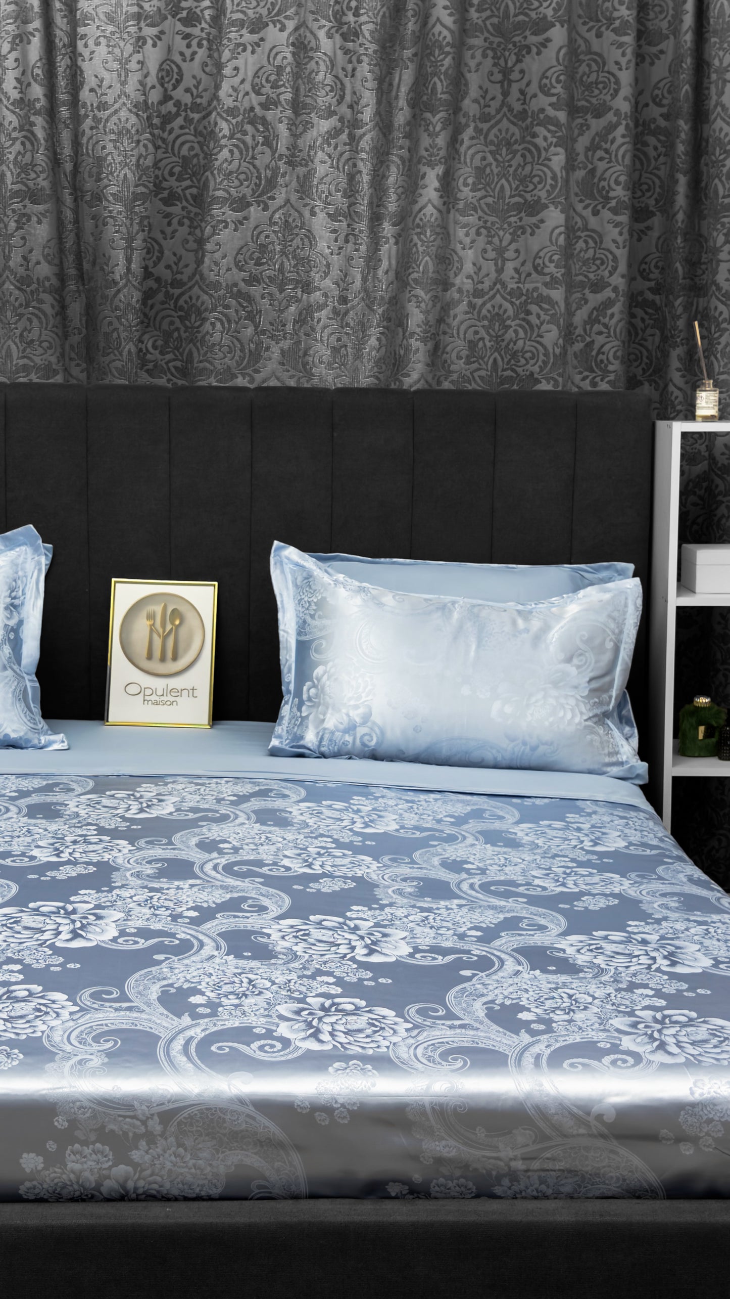 Lenjerie Pat RoyalBlue Satin