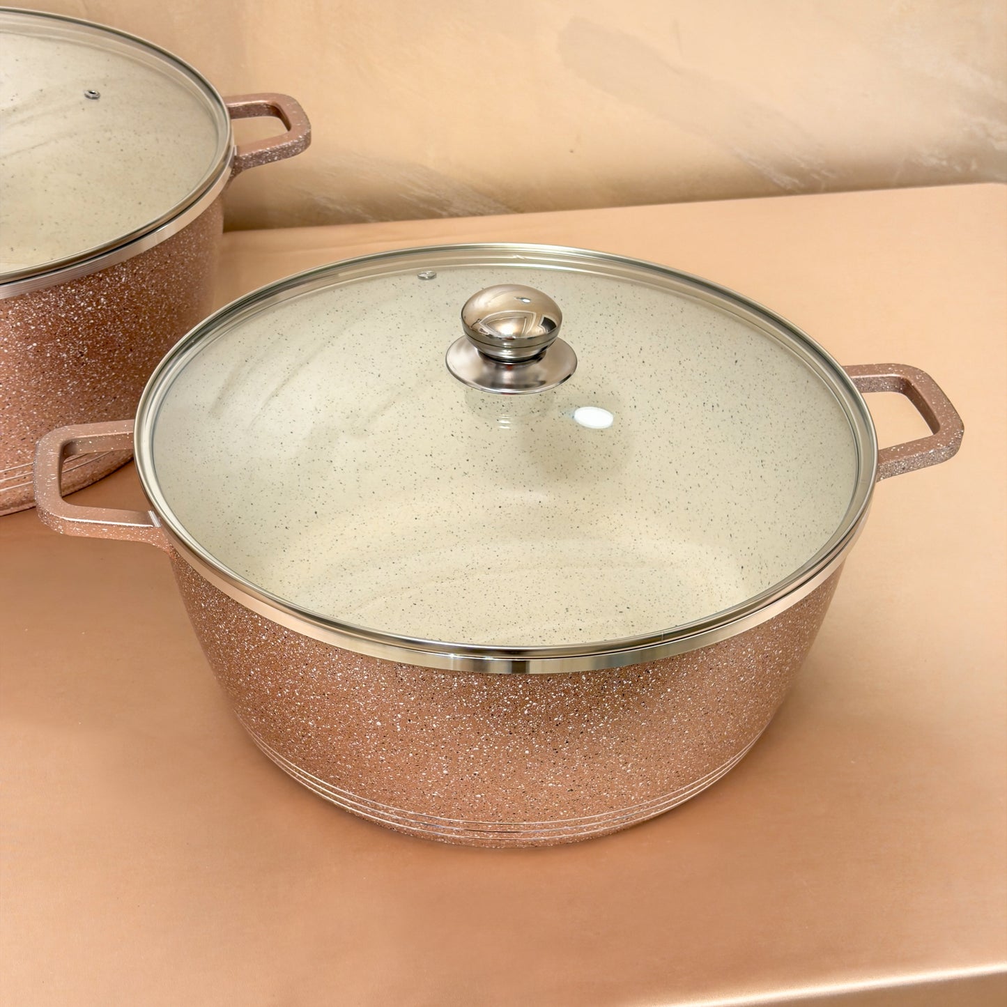 Set/Bucata Oale Ceramice cu capac din sticlă – 6 piese, 32-40 cm