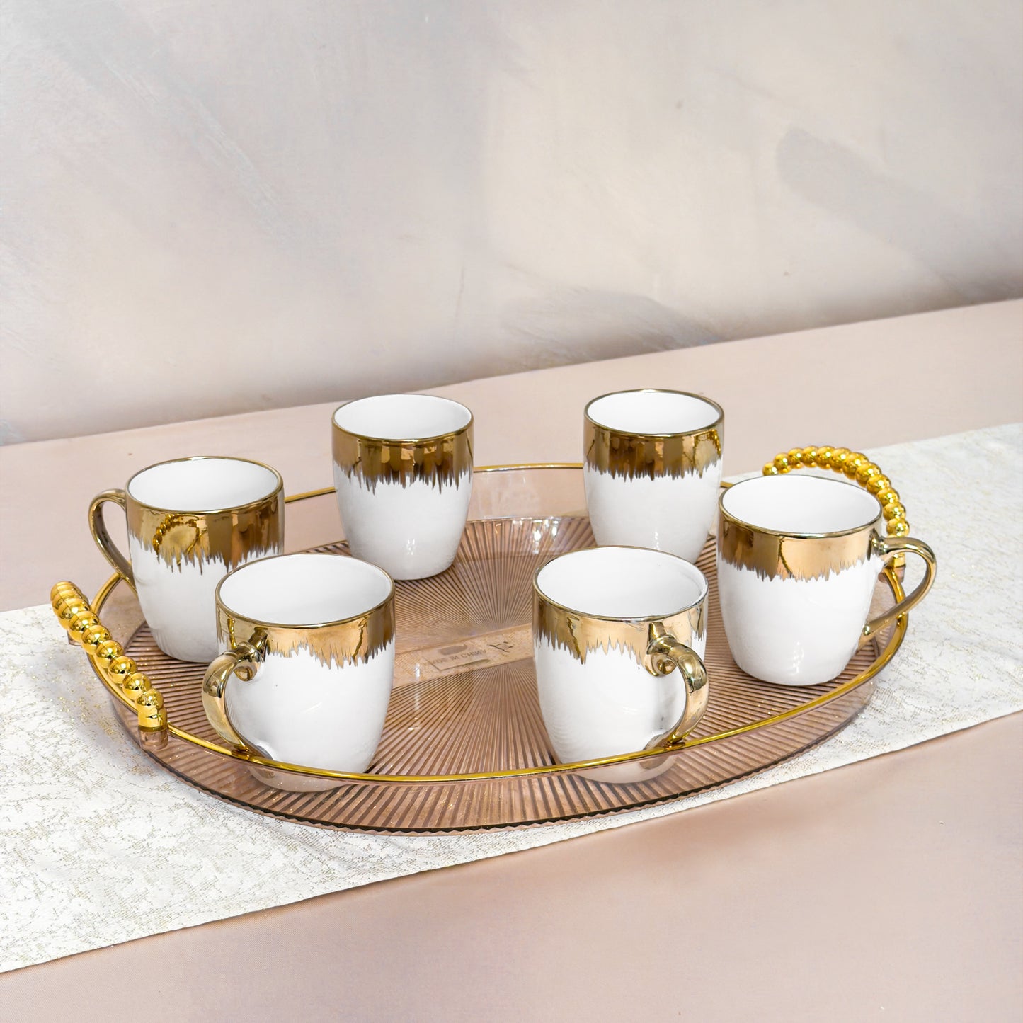 Set/Bucata Cana ceramica Gold Rain
