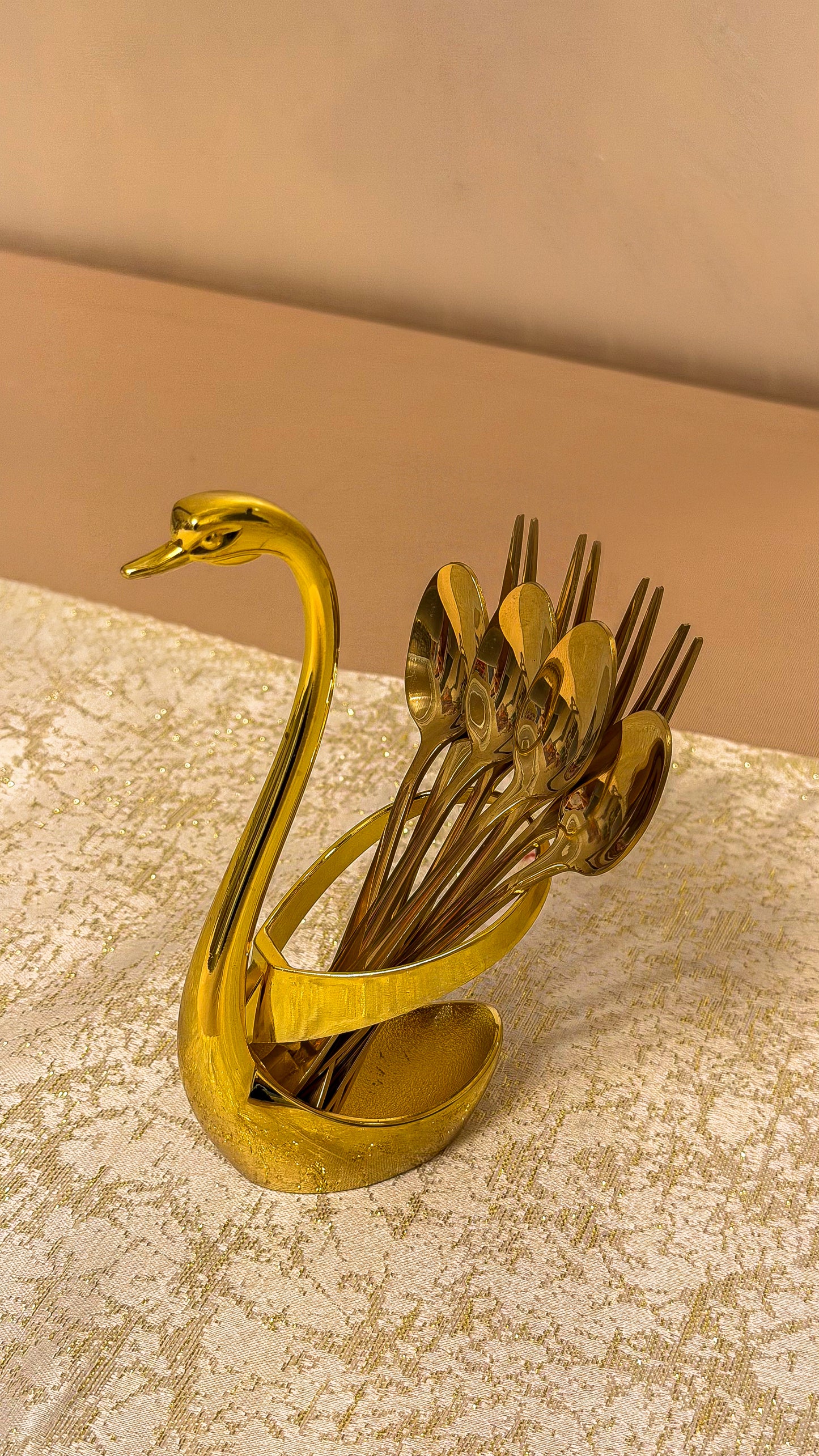 Set tacâmuri suport tip lebădă 7 piese