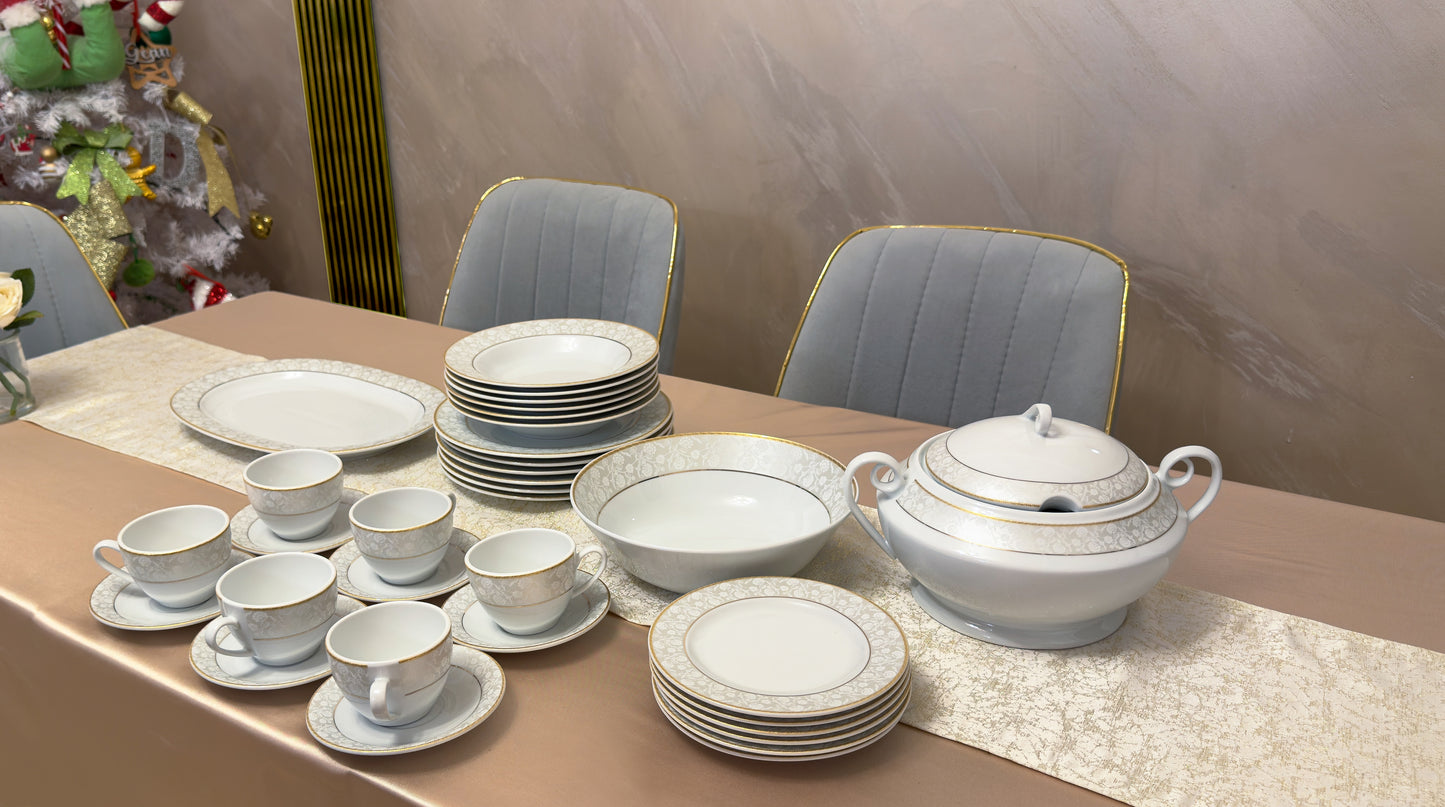 Serviciu de masa din portelan 34 piese 6 persoane ROYAL 1