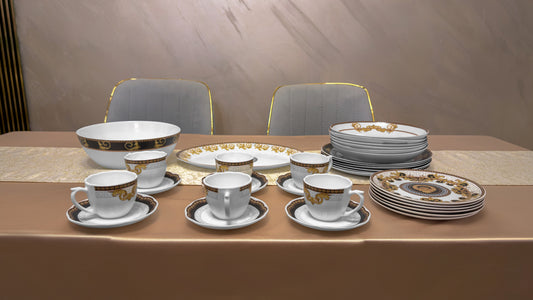 Serviciu de masa opal 32 piese 6 persoane AFRODITA