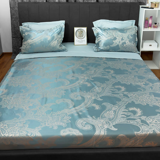 Lenjerie Pat RoyalTuqouise Satin