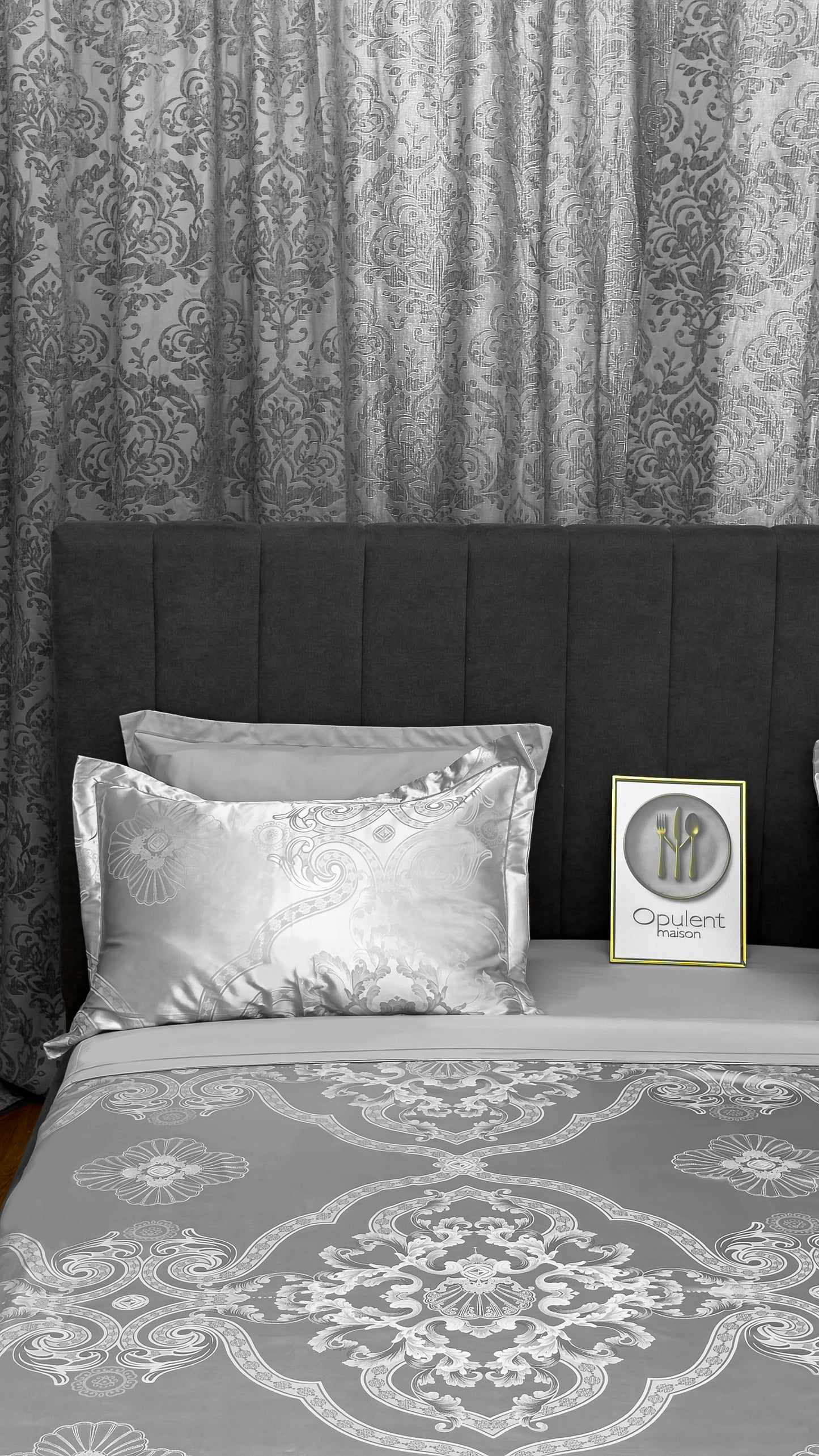 Lenjerie Pat RoyalGrey Satin