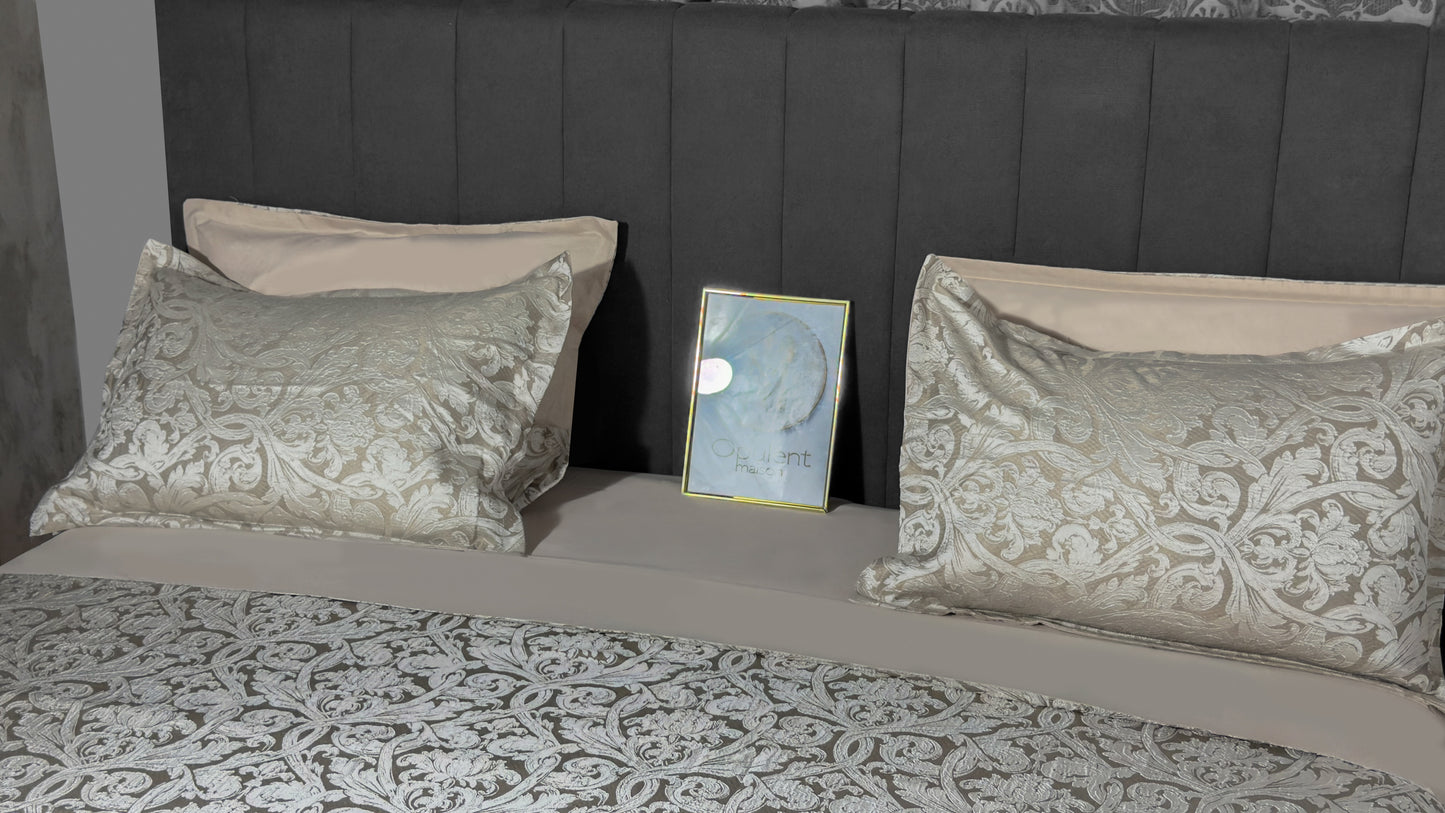 Lenjerie Pat RoyalCream Satin-Bumbac Brodata