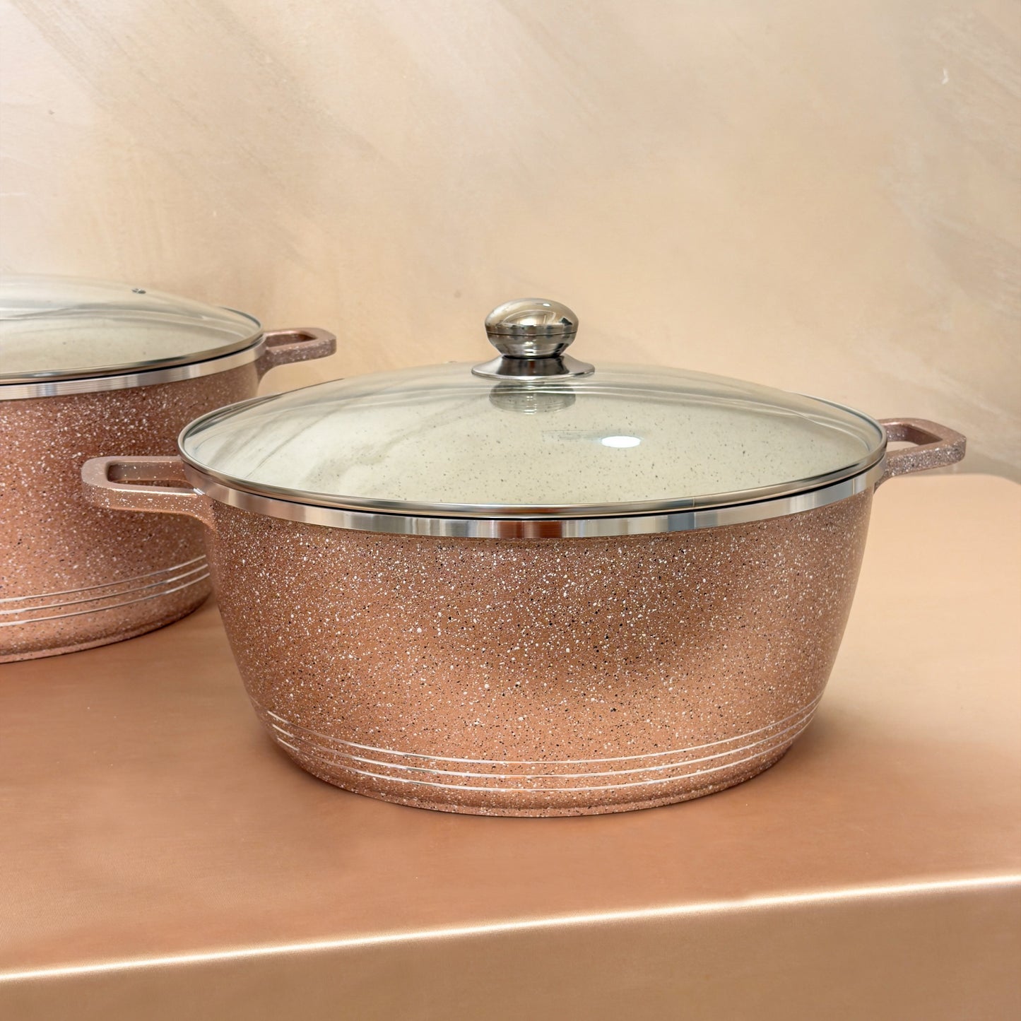 Set/Bucata Oale Ceramice cu capac din sticlă – 6 piese, 32-40 cm