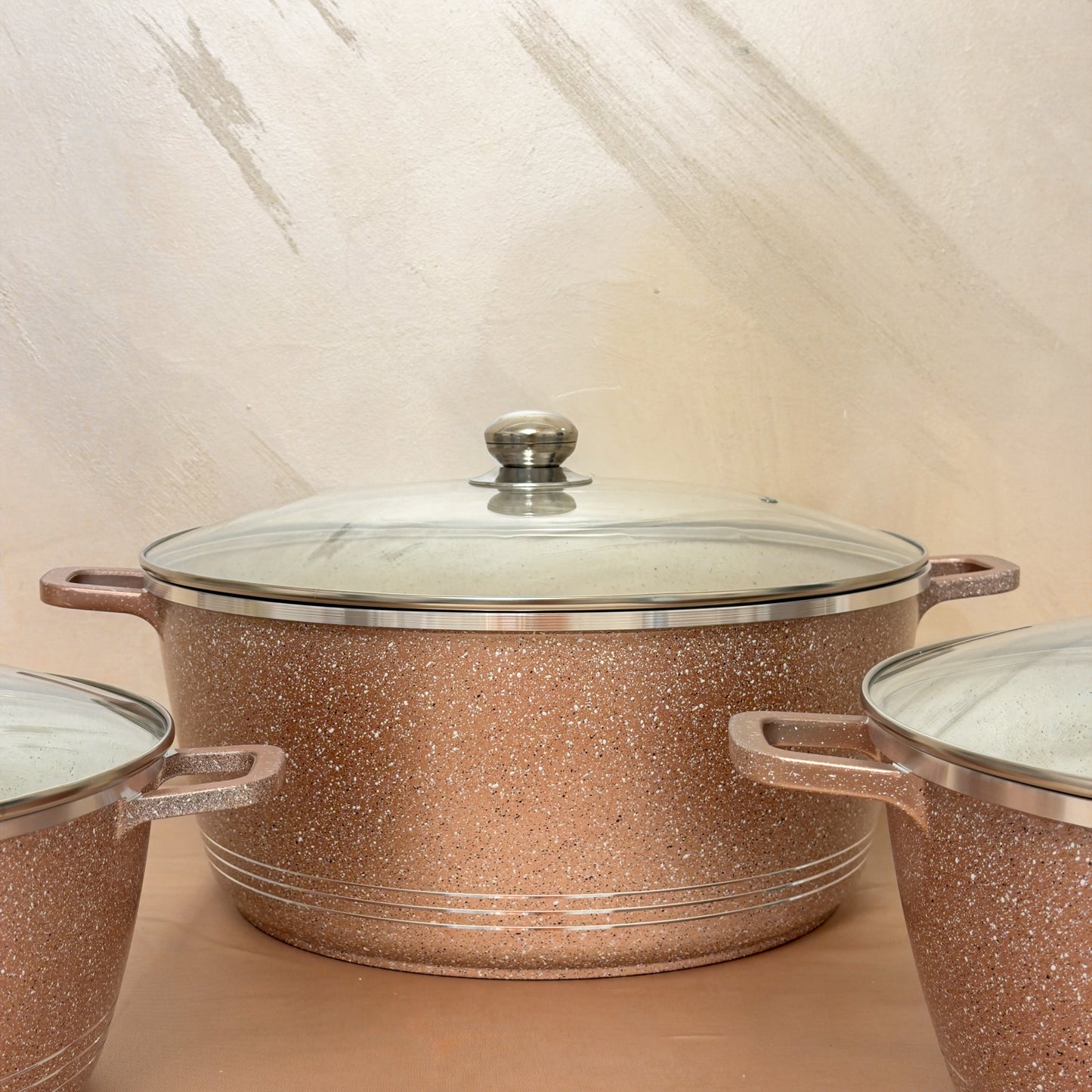 Set/Bucata Oale Ceramice cu capac din sticlă – 6 piese, 32-40 cm